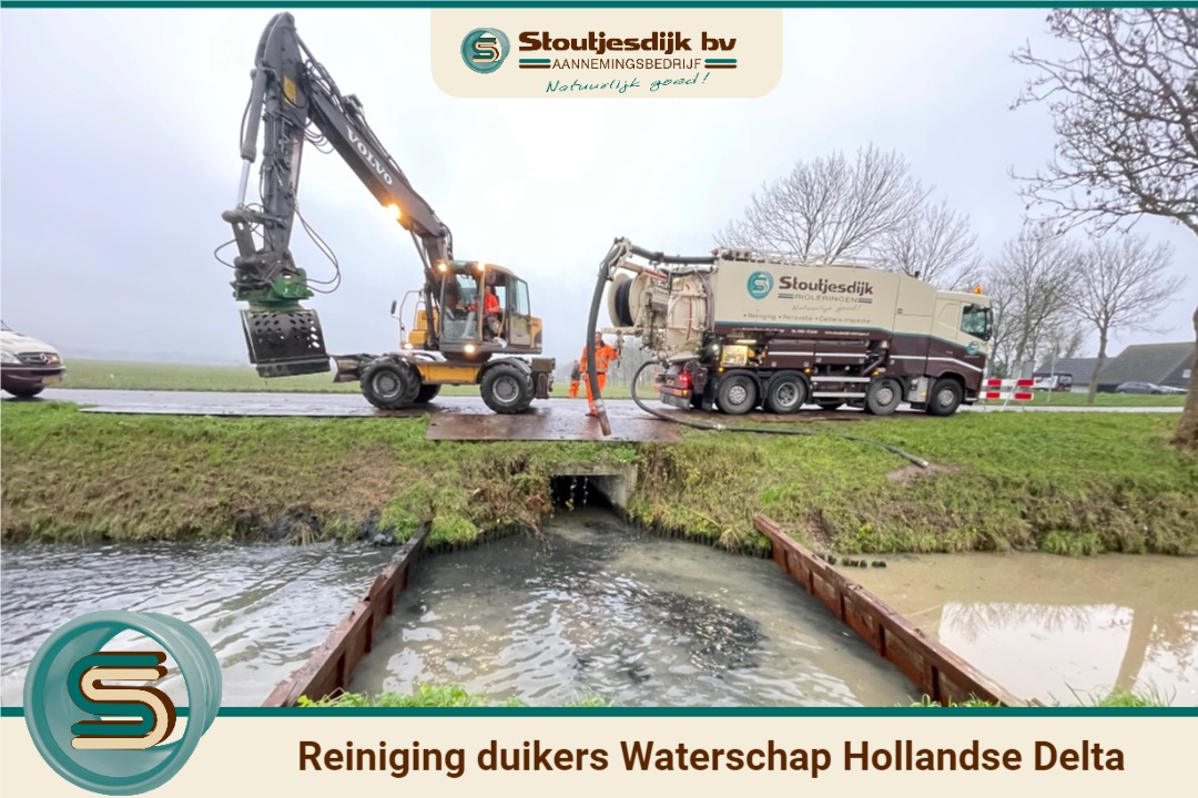 Reinigen en inspecteren van duikers voor Waterschap Hollandse Delta